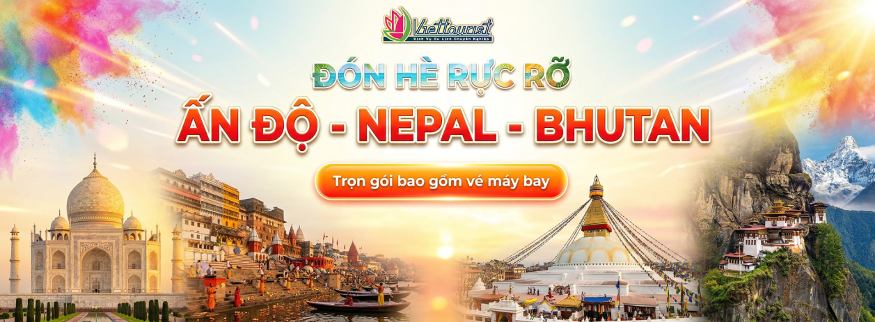 Ấn Độ - Nepal - Bhutan mùa hè