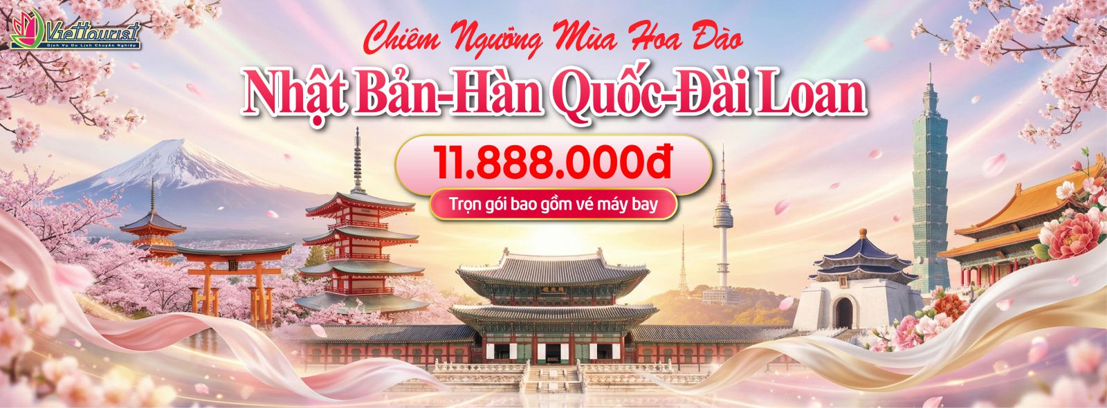 Tour Nhật-Hàn-Đài liên tuyến