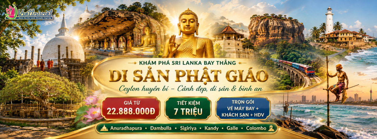 Du Lịch Sri Lanka Di Sản Phật Giáo & Cảnh Đẹp