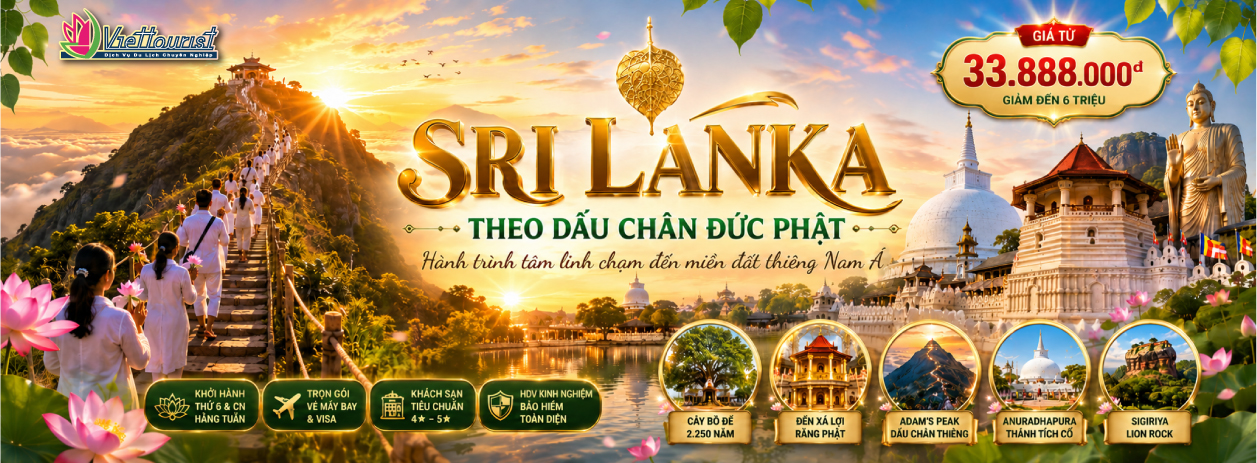 Tour Sri Lanka Hành Hương Phật Giáo