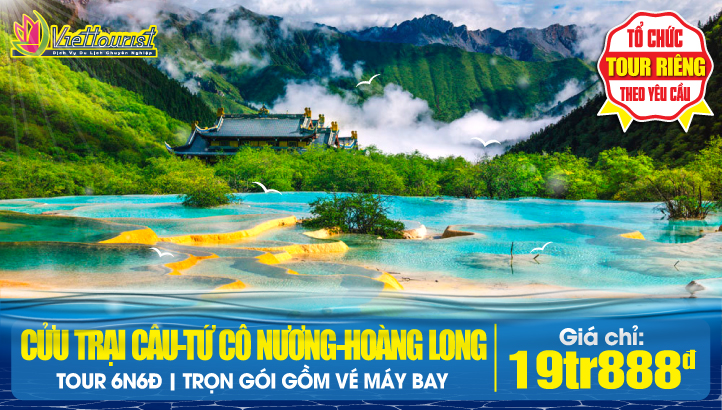 Tour du lịch Trung Quốc hè| Cửu trại câu - Thắng cảnh Hoàng Long - Núi Tứ Cô Nương - Song Kiều Câu - Công Viên Gấu Trúc - Thành Đô 6N6Đ