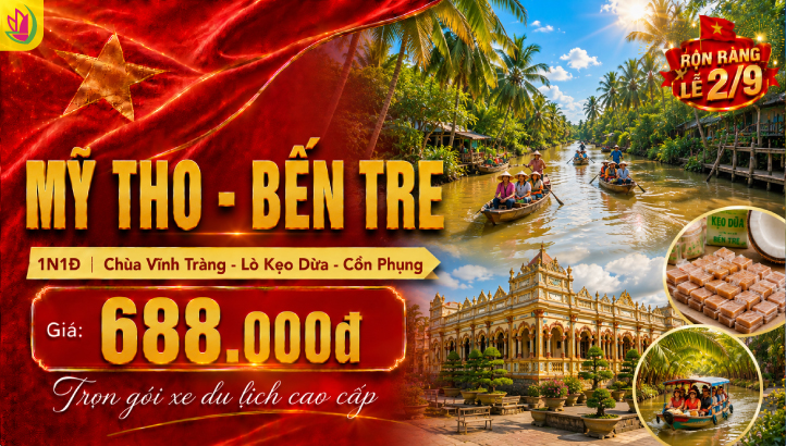 TOUR LỄ 2/9 | MỸ THO - BẾN TRE 1 NGÀY