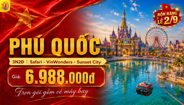 Tour Phú Quốc Lễ 2/9 3N2Đ | Sunset City – VinWonders