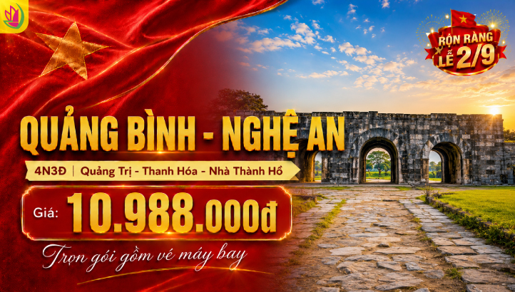 Tour Bắc Trung Bộ Lễ 2/9 4N3Đ | Quảng Bình – Nghệ An