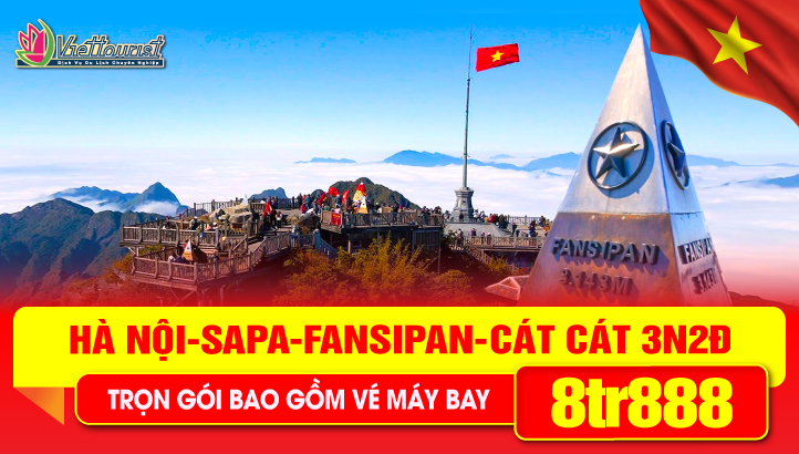 Tour du lịch lễ 30/4 Sapa - Bản Cát Cát - VIP tour chinh phục Fansipan - Hà Nội 3N2Đ