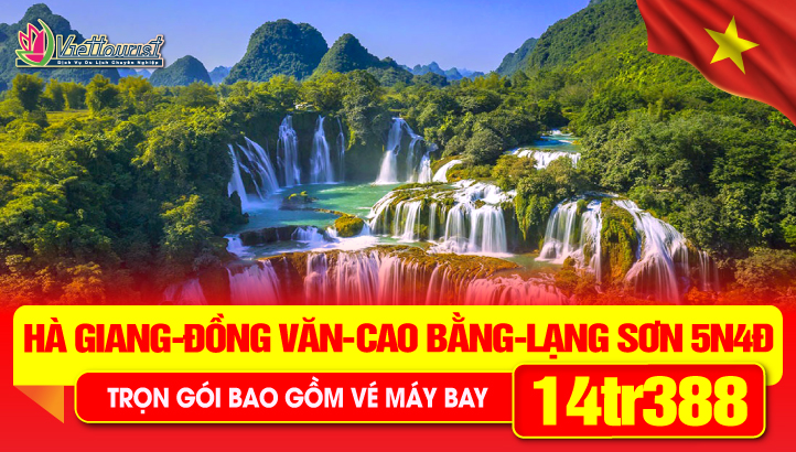 Tour du lịch Hà Giang - Cao Bằng - Bắc Kạn - Lũng Cú - Đồng Văn - Đèo Mẻ Pía - Thác Bản Giốc - Hồ Ba