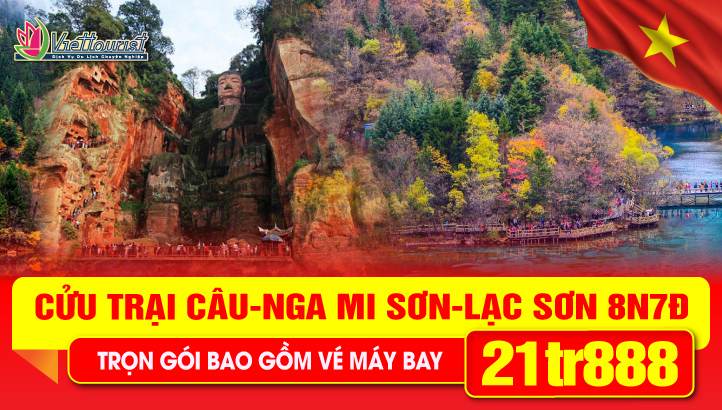 Du Lịch Trung Hoa Lễ 30/4 Cửu Trại Câu - Nga Mi Sơn - Lạc Sơn Đại Phật - Thành Đô - Công viên Gấu Trúc - Trùng Khánh 8Ngày 7Đêm