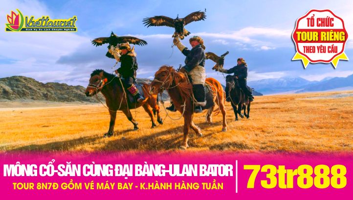 Tour Du Lịch Mông Cổ - Trải nghiệm tour đi săn cùng Đại Bàng ở Ulgii - Thủ đô Ulaanbaatar - công viên Terelj