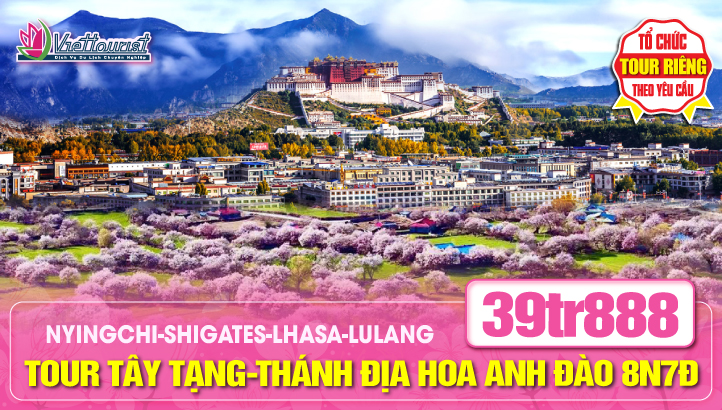 Tour du lịch Tây Tạng Mùa Hoa Anh Đào 8N7Đ| Thánh địa Hoa Anh Đào Nyingchi –  Shigatse – Lhasa - Biển rừng LULANG