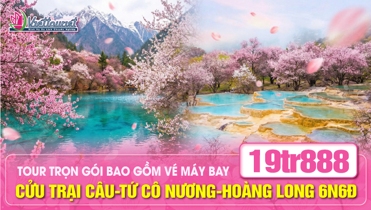 Tour du lịch Cửu trại câu - Thắng cảnh Hoàng Long - Núi Tứ Cô Nương - Song Kiều Câu - Công Viên Gấu Trúc - Thành Đô  6N6Đ