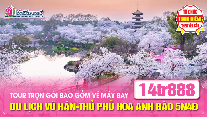 Tour du lịch Vũ Hán - Thủ phủ Hoa Anh Đào Thế Giới tại Trung Hoa | Du lịch Trung Quốc Mùa Hoa Anh Đào 5N4Đ