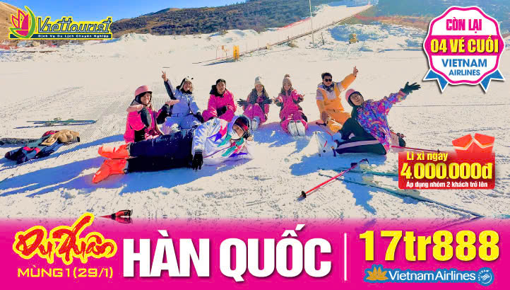 [Vietnam Airlines] Du lịch Tết HÀN QUỐC CAO CẤP - SEOUL – ĐẢO NAMI – THÁP NAM SAN - KHU TRƯỢT TUYẾT SKI RESORT – TRẢI NGHIỆM HÁI DÂU TÂY