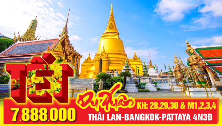 Giảm 6 triệu đồng cho khách đi cùng - Tour Thái Lan 5 sao BANGKOK -  PATTAYA 4N3Đ