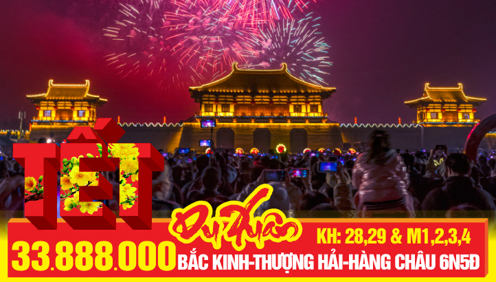 Du lịch Tết Nguyên Đán Bắc Kinh - Thượng Hải - Hàng Châu - Tour Trung Quốc 6N5Đ