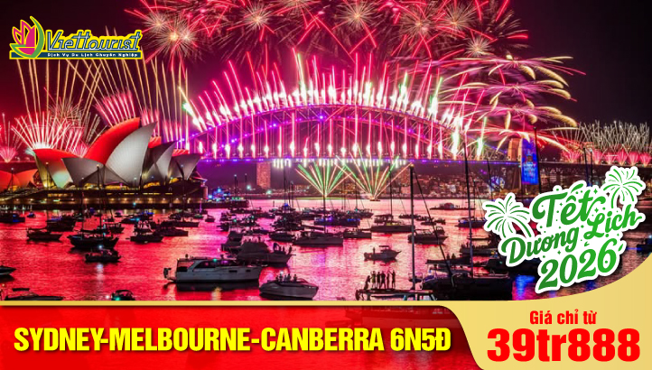 Du lịch Tết Dương Lịch ÚC | SYDNEY - THỦ ĐÔ CANBERRA - MELBOURNE 6N5Đ Bay thẳng & Trải nghiệm cuộc sống thực tế người Úc