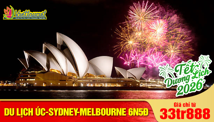 Tour du lịch Noel - New Year Úc SYDNEY - MELBOURNE 6N5Đ - Tour bay thẳng - trải nghiệm nghỉ đêm trên tàu kiểu ÚC & kết hợp thăm thân