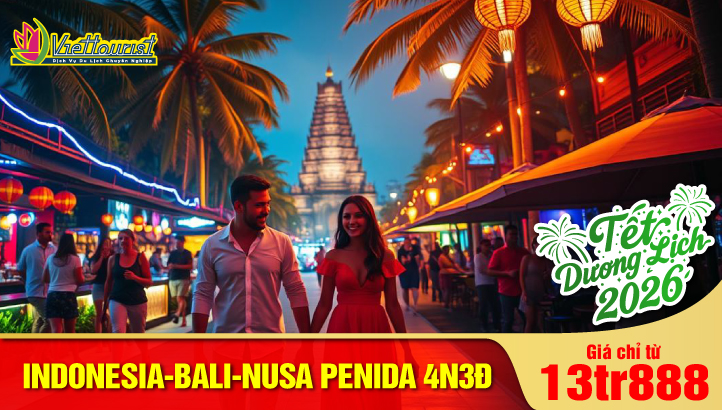 Tour Tết Dương Lịch BALI - INDONESIA 4N3Đ -TẶNG VIP TOUR ĐẢO NUSA PENIDA