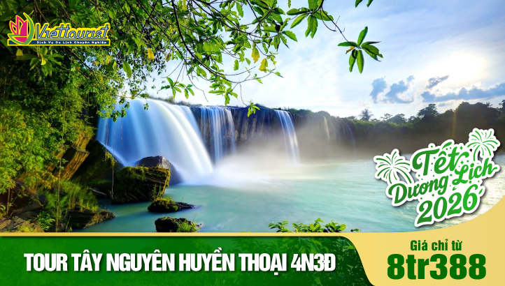 Tour Tết Dương Lịch BUÔN MÊ THUỘT - PLEIKU - KONTUM - NGÃ BA ĐÔNG DƯƠNG 4N3Đ