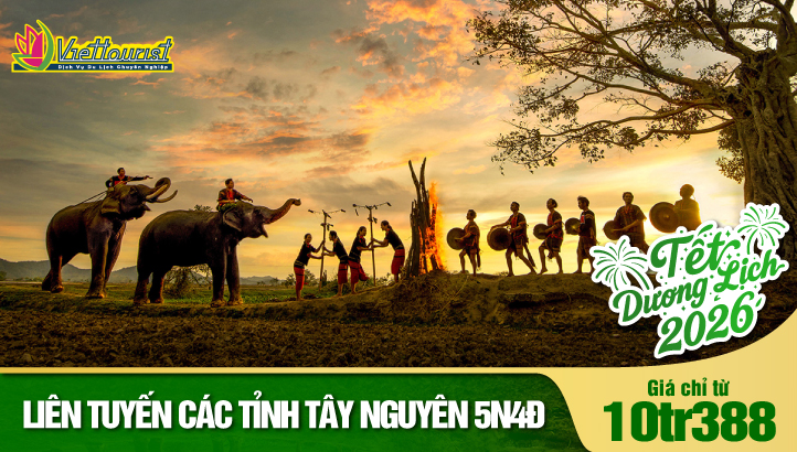 Tour Tết Dương Lịch KONTUM - NGÃ BA ĐÔNG DƯƠNG - PLEIKU - BUÔN MÊ THUỘC - TÀ ĐÙNG - ĐÀ LẠT 5N4Đ