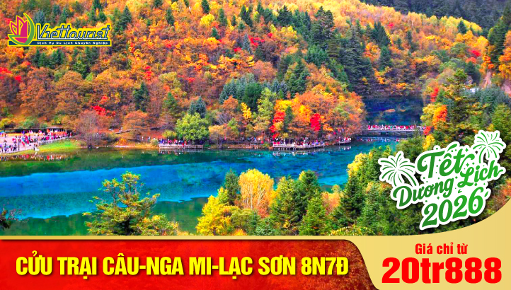 Tour du lịch Noel - New Year Cửu Trại Câu - Nga Mi Sơn - Lạc Sơn Đại Phật - Thành Đô - Tứ Xuyên - Trùng Khánh | 8Ngày 7Đêm