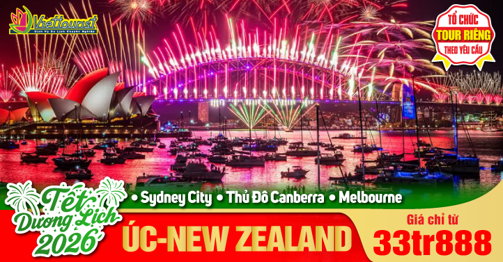 Tour Úc - NewZealand Tết Dương Lịch [Mùa Hè]