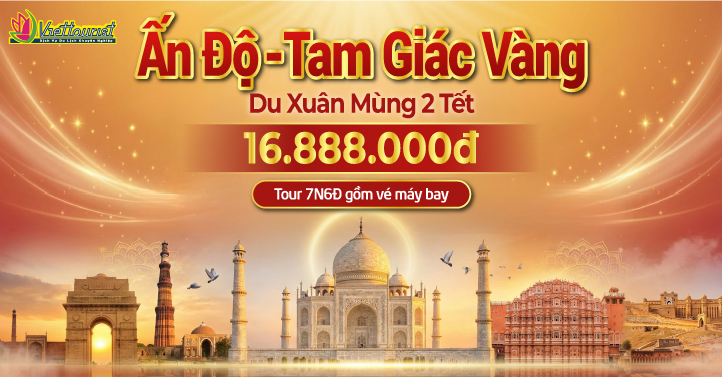 Tour Du lịch Tết Nguyên Đán Ấn Độ 7N6Đ | NEW DELHI - ĐỀN TAJ MAHAL  KỲ QUAN THẾ GIỚI THÀNH PHỐ HỒNG JAIPUR