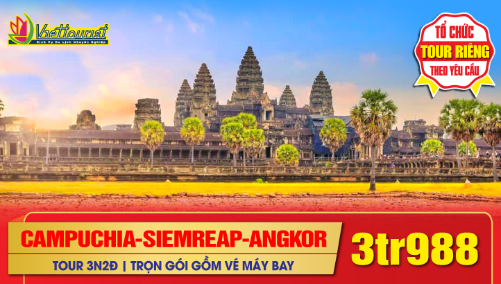 Tour Tết Nguyên Đán - CAMPUCHIA – SIEMRIEP – CẦU RỒNG CỔ - VIP TOUR QUẦN THỂ ANGKOR – THỦ ĐÔ PHNOMPENH3N2Đ