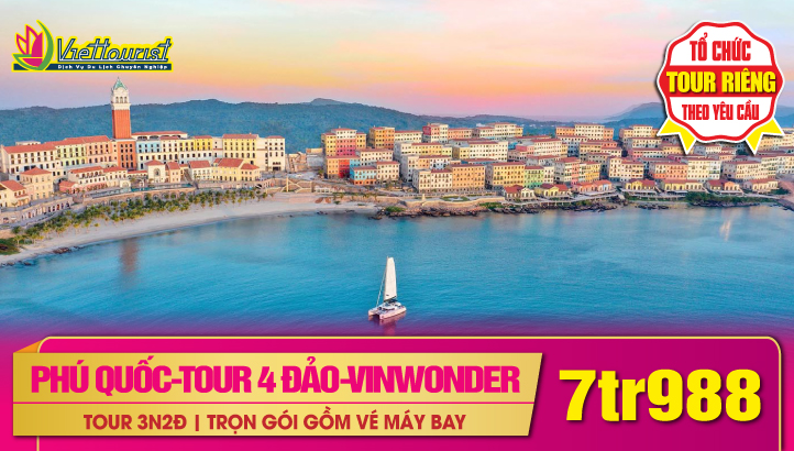 TOUR DU LỊCH TẾT PHÚ QUỐC - 3 ĐẢO - VINWONDER - SAFARI - GRANDWORD 3N2Đ - TẶNG CHỤP HÌNH FLYCAM