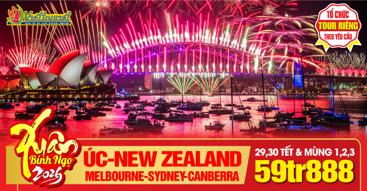 Tour Úc - New Zealand Tết Nguyên Đán [Mùa Hè]