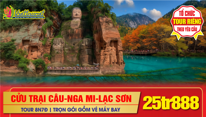 Tour du lịch Tết Nguyên Đán Trùng Khánh – Thành Đô – Cửu Trại Câu - Nga Mi Sơn – Lạc Sơn Đại Phật 8N7Đ