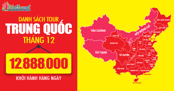 Tour Trung Quốc trong tháng