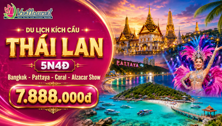 Tour Thái Lan 5 Sao Kích Cầu | Bangkok – Pattaya