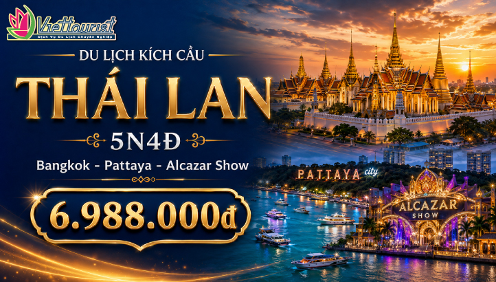 Tour Thái Lan 5 Sao Kích Cầu | Bangkok – Pattaya