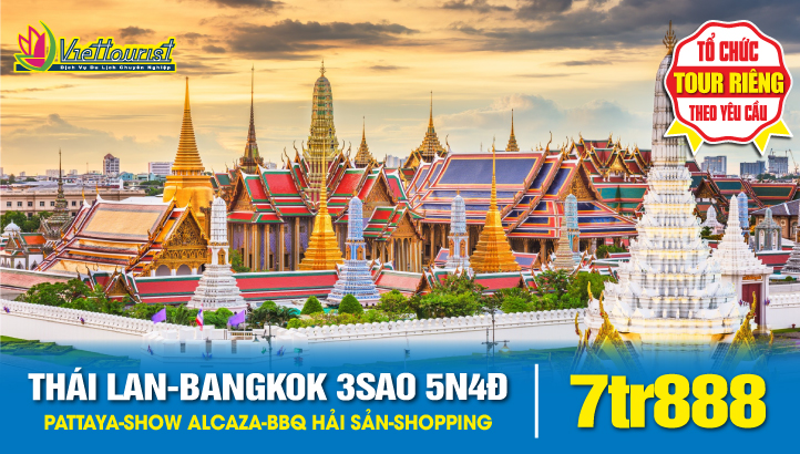Tour du lịch THÁI LAN 5SAO - Trọn gói gồm vé máy bay - Tour kích cầu khởi hành hàng ngày trên toàn quốc | BANGKOK – PATTAYA – ĐẢO CORAL – Tặng CAFÉ VÀNG - Tặng Massage - Tặng Alcazar Show - Tặng BBQ Hải Sản