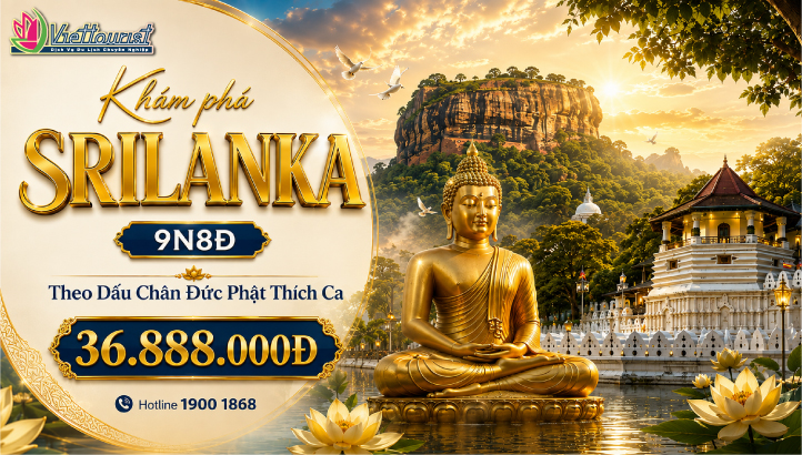 Tour Sri Lanka Di Sản Phật Giáo & Cảnh Đẹp 9 Ngày 8 Đêm Nagadeepa, Adam’s Peak, Kandy