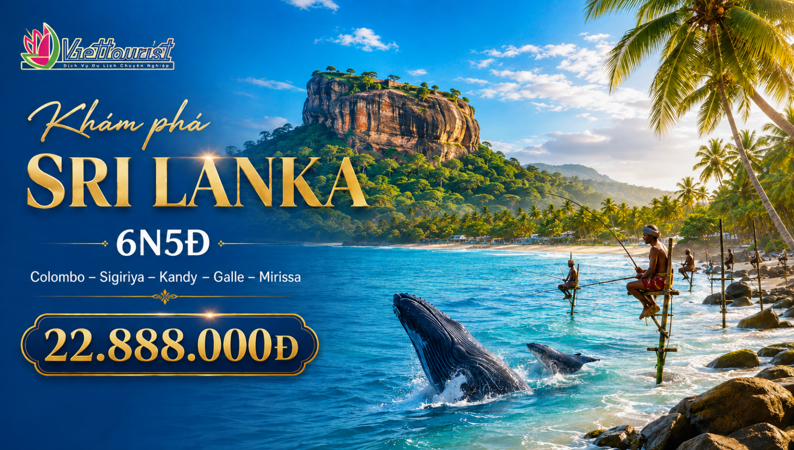 Tour Du Lịch Sri Lanka 6N5Đ - Sigiriya – Kandy – Ella – Galle – Mirissa