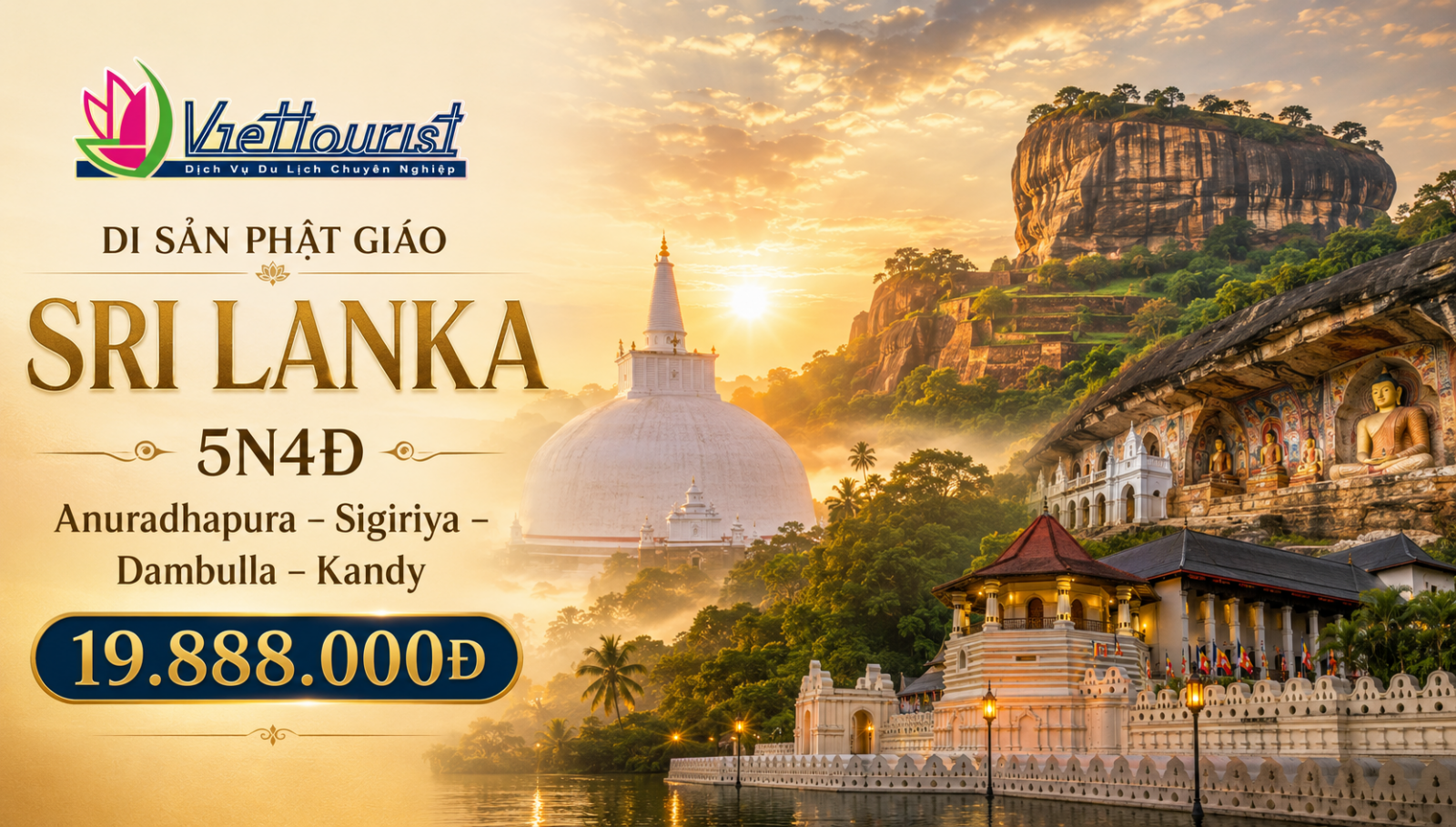 Tour Sri Lanka Di Sản Phật Giáo 5 Ngày 4 Đêm Giá Tốt