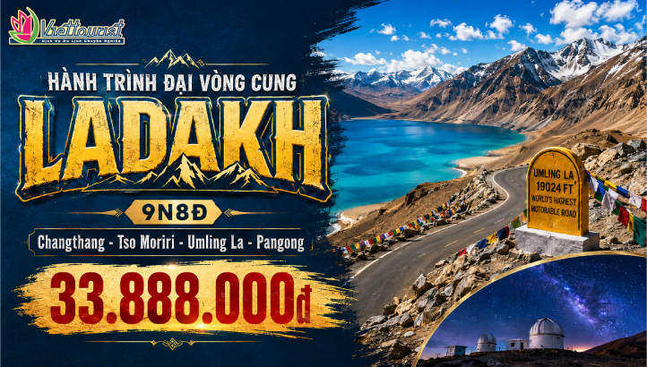 TOUR LADAKH LẦN 3 9N8Đ | ĐẠI VÒNG CUNG CHANGTHANG – TSO MORIRI – HANLE – UMLING LA – PAN­GONG