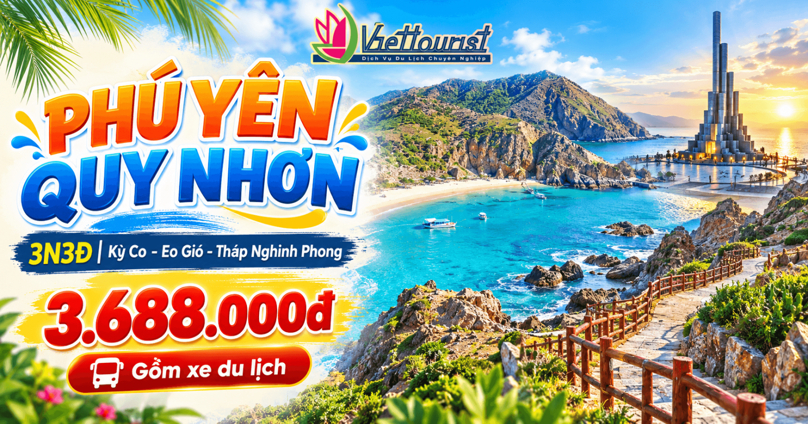TOUR QUY NHƠN - PHÚ YÊN | TOUR XE 3 NGÀY 3 ĐÊM