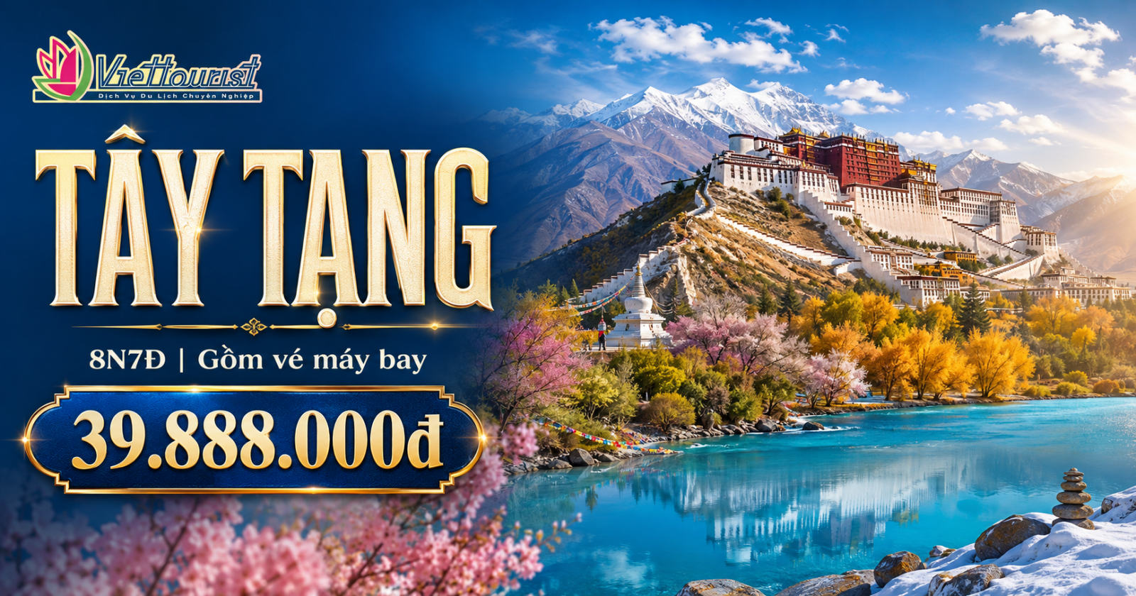 Tour Tây Tạng 8N7Đ | Lhasa - Hồ Yamdrok -  Yumbulakhang - Trải Nghiệm Văn Hóa Đặc Sắc