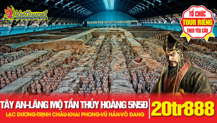 Tour du lịch Tây An - Tần Thuỷ Hoàng - Lạc Dương - Hang Đá Long Môn - Thiếu Lâm Tự - Khai Phong - Trịnh Châu - Vũ Hán - Võ Đang Sơn | Tour Trung Quốc 5N5Đ