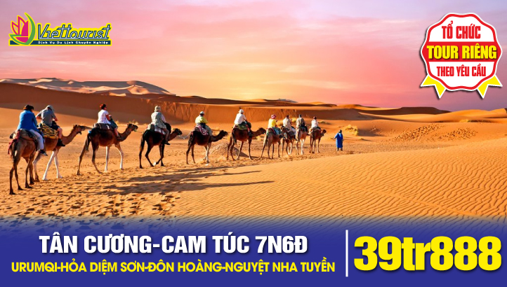 Tour du lịch Con Đường Tơ Lụa - TÂN CƯƠNG - CAM TÚC 7N6Đ |  Urumqi - Hỏa Diệm Sơn - Thành Cổ Giao Hà - Đôn Hoàng - Hang Mạc Cao - Gia Dụ Quan - Minh Sa Sơn - Nguyệt Nha Tuyền - Địa Mạo Đan Hà
