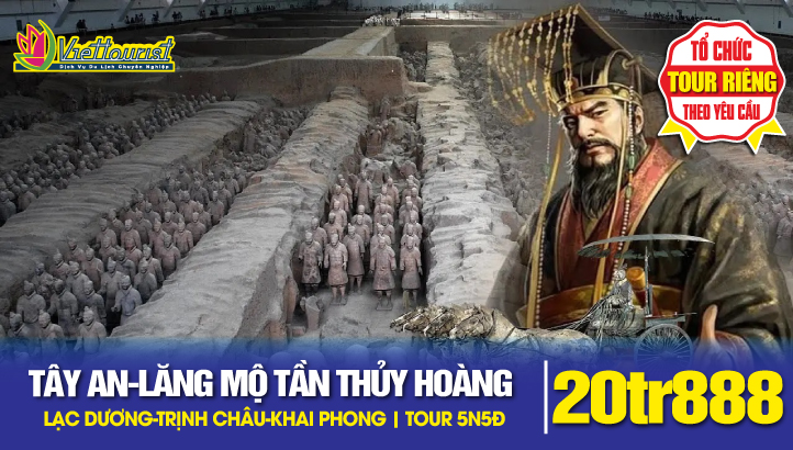Tour du lịch Tây An - Tần Thuỷ Hoàng - Lạc Dương - Hang Đá Long Môn - Thiếu Lâm Tự - Khai Phong - Trịnh Châu - Vũ Hán - Võ Đang Sơn | Tour Trung Quốc 5N5Đ