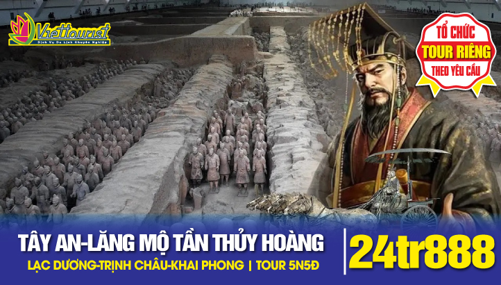 Tour du lịch Tây An - Tần Thuỷ Hoàng - Lạc Dương - Hang Đá Long Môn - Thiếu Lâm Tự - Khai Phong - Trịnh Châu - Vũ Hán - Võ Đang Sơn | Tour Trung Quốc 5N5Đ
