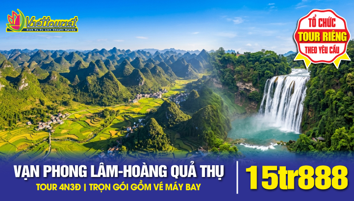 Tour du lịch Quý Dương - Đại Hẻm Núi Hoa Giang - Vạn Phong Lâm - Thác Nước Hoàng Quả Thụ 4N3Đ