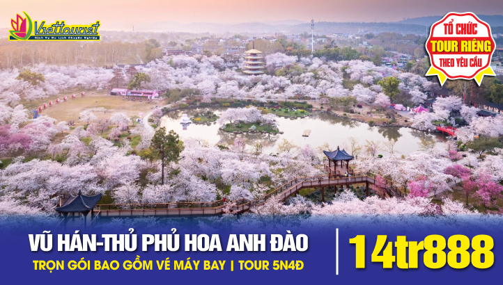 Tour du lịch Vũ Hán - Thủ phủ Hoa Anh Đào Thế Giới tại Trung Hoa | Du lịch Trung Quốc Mùa Hoa Anh Đào 5N4Đ