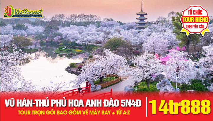 Tour du lịch Vũ Hán - Thủ phủ Hoa Anh Đào Thế Giới tại Trung Hoa | Du lịch Trung Quốc Mùa Hoa Anh Đào 5N4Đ