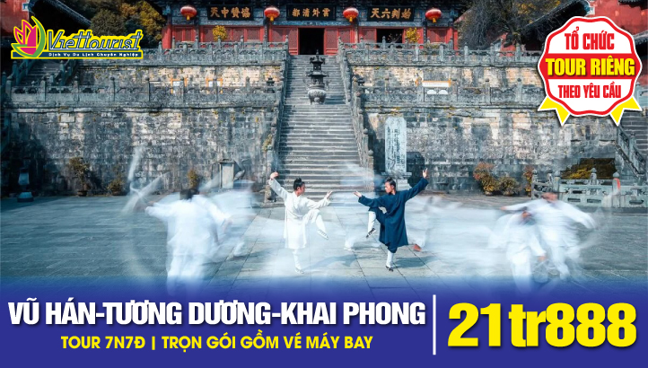 Tour du lịch Trung Quốc Vũ Hán | Võ Đang Sơn -  Tương Dương - Lạc Dương - Khai Phong - Thiếu Lâm Tự - Hoàng Hạc Lâu 7N7Đ