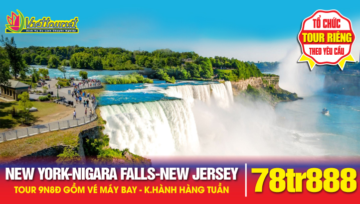 Du lịch Hoa Kỳ - Bờ Đông nước Mỹ 9N8Đ : New York - Nigara Falls - Buffalo - Washington DC - Philadelphia - New Jersey