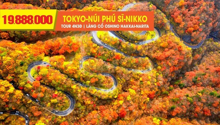 Tour du lịch Nhật Bản thiên đường mùa thu NIKKO - TOKYO - NÚI PHÚ SỸ - LÀNG CỔ OSHINO HAKKAI - NARITA 5N4Đ